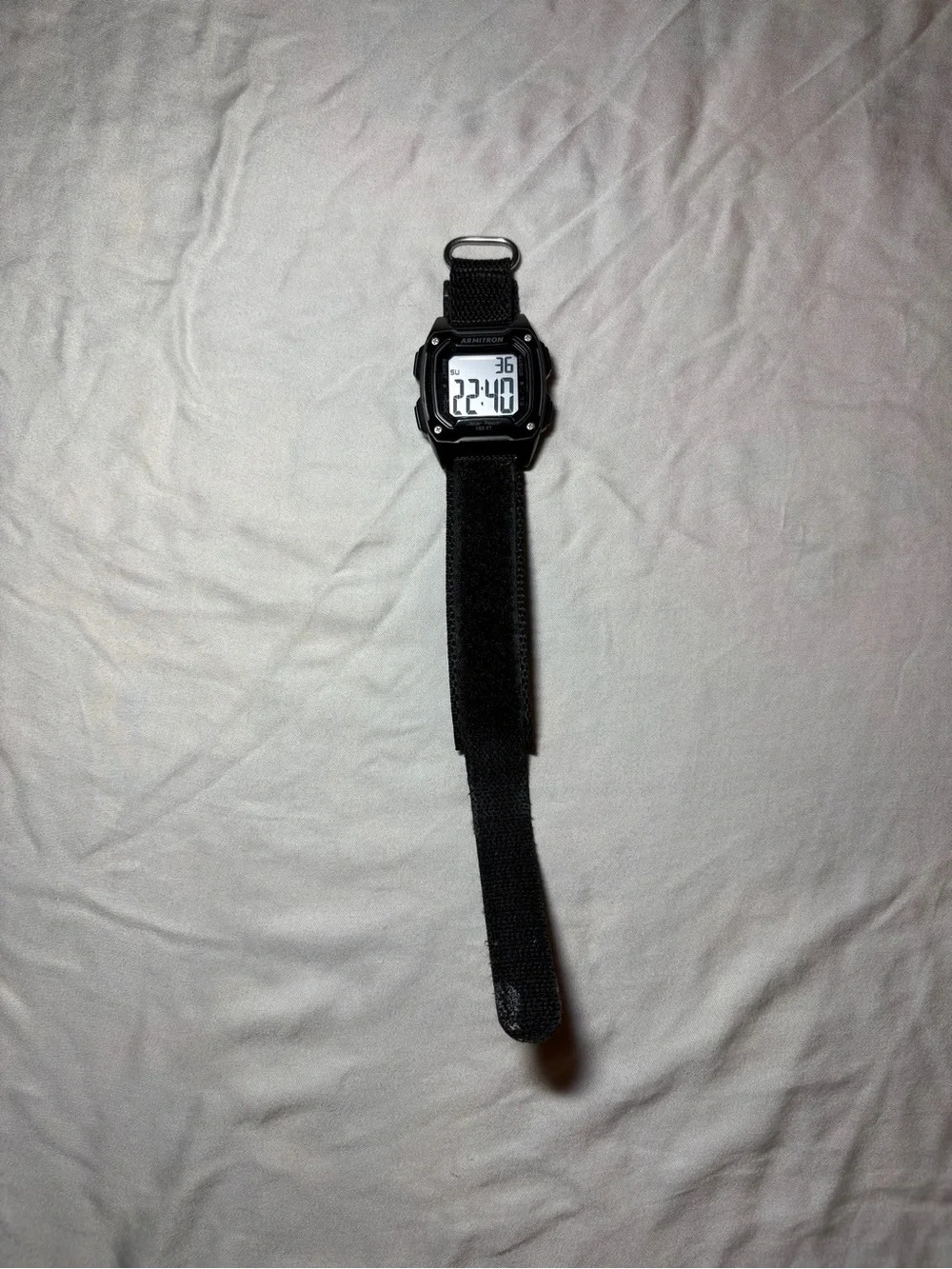 Armitron Black Digital Velcro Strap Watch
